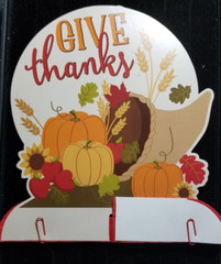 Thanksgiving Centerpiece Paper Honeycomb Base Double Sided Give Thanks