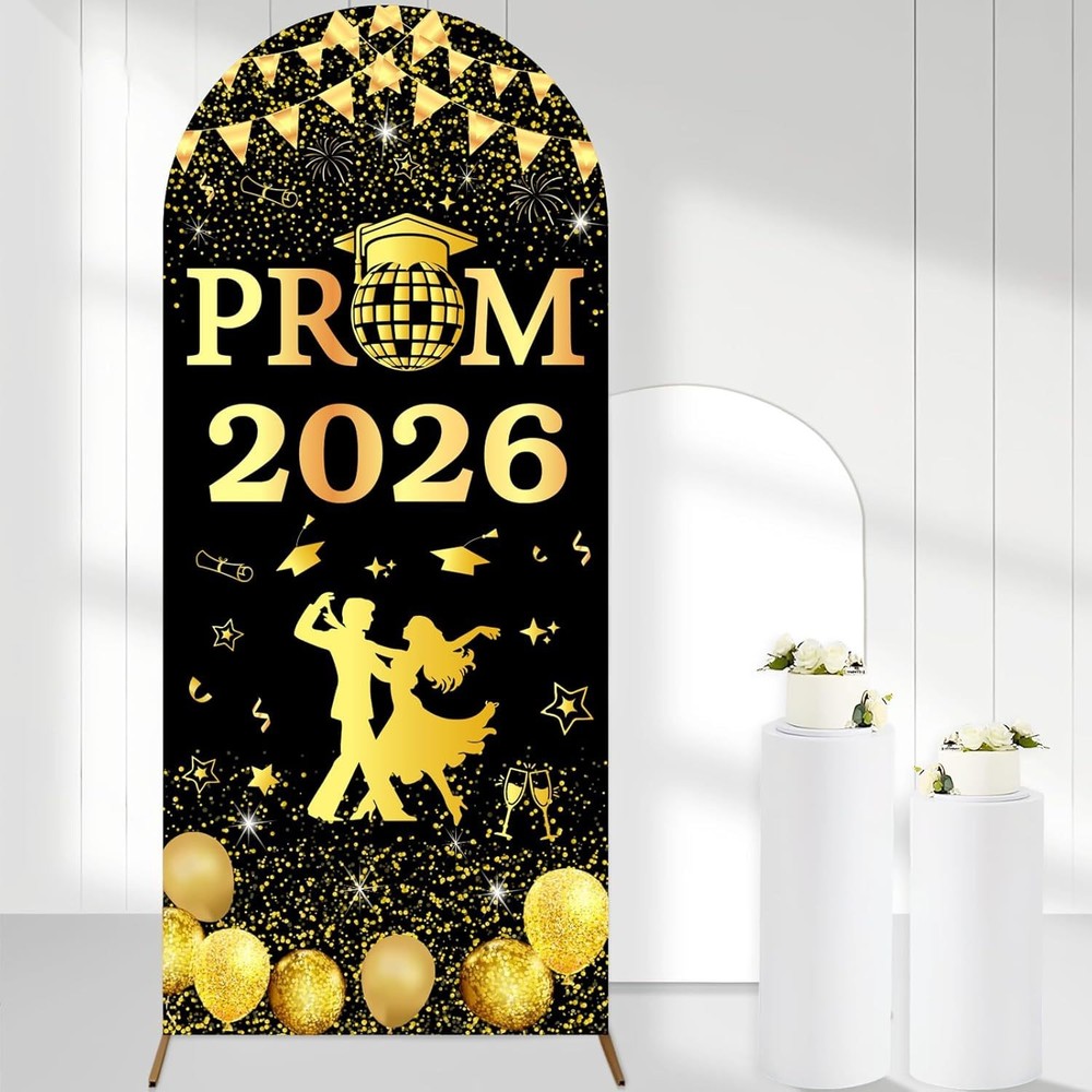Class of 2026 Arch Backdrop Cover Background Congrats Grad Prom Party Decor