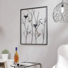 Lechesis Metal Birds on Branches Wall Art Decor Sculptures – 25″ x 29 1/2″