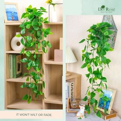 Der Rose 1Pcs 34» Fake Hanging Plants 34″-Fake Pothos, Black-fake Pothos