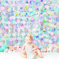 205Ft Pastel Party Decorations Circle Dot Backdrop Streamer Pastel Tissue Pol…