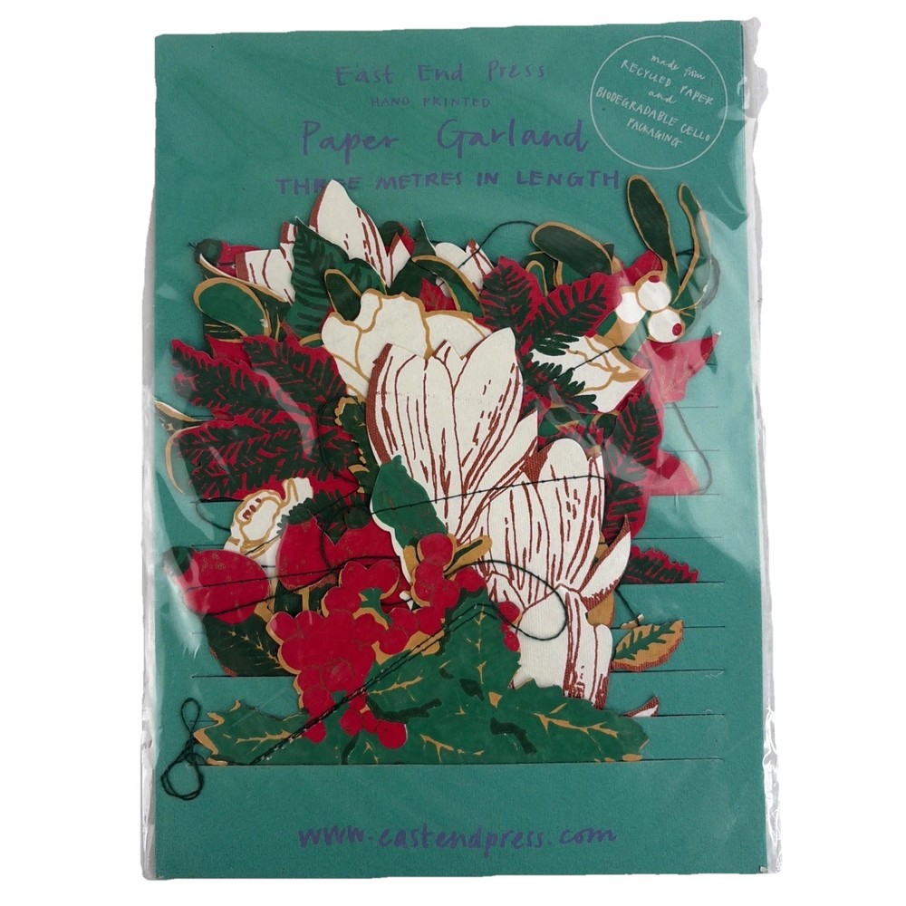 New EAST END PRESS PAPER GARLAND Blossoms HANGING DECORATION BANNER 3 Meters