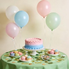 Greenery Baby Shower Confetti Scatter Light Olive Green White Gold 200 PCS