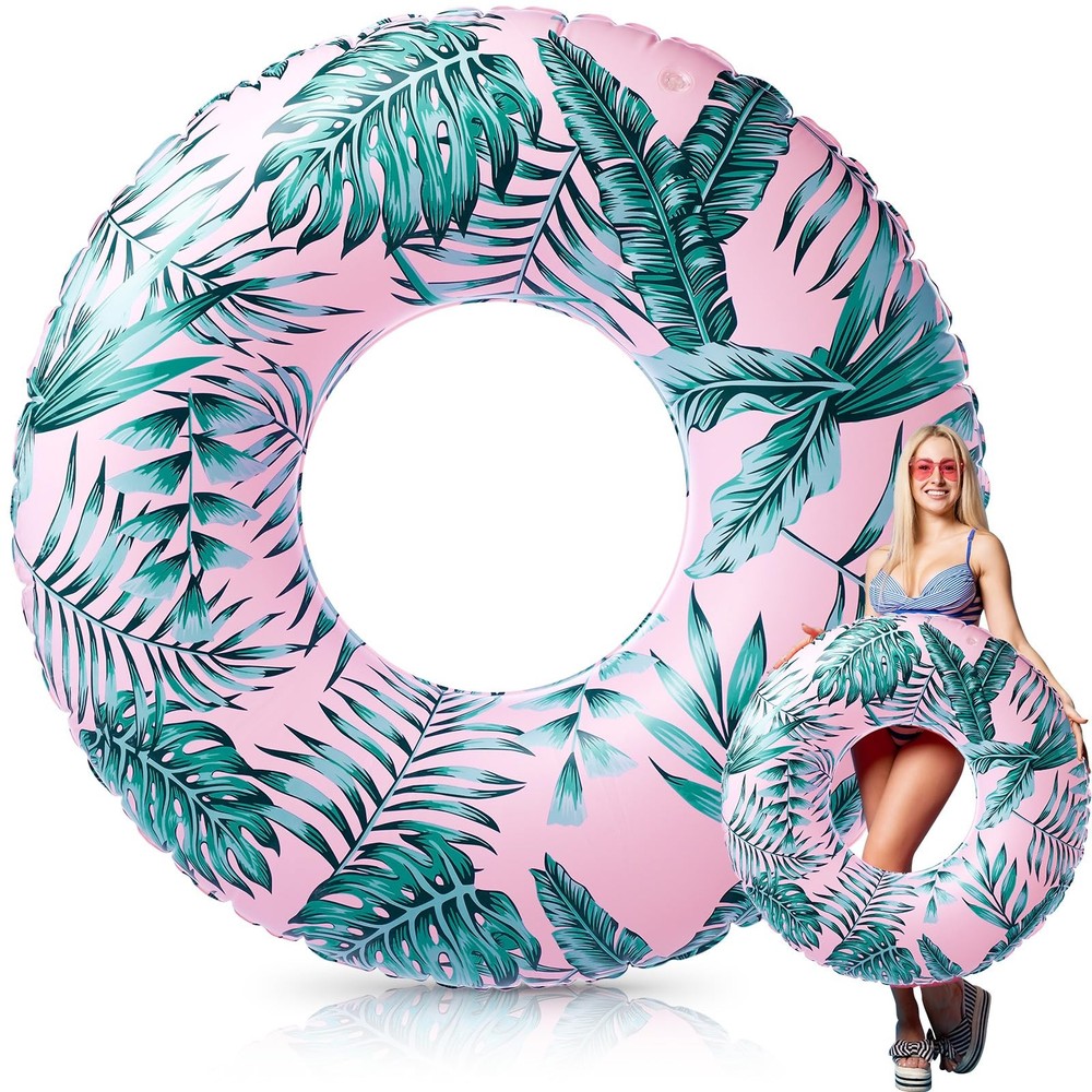 1 Pc Large Pool Floats for Adults 47.24 Inches Inflatable Pool Tube Tropical …
