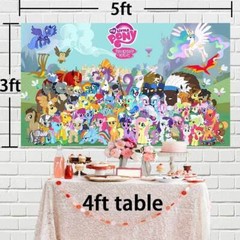 My Little Pony Party Decorations Backdrop Banner Photography Poster Vinyl 5x3ft