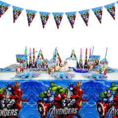 Marvel Avengers Superhero party birthday Spider Hulk decoration tableware plate