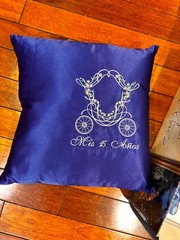 Royal Blue Quinceanera Mis Quince Set Kneeling Pillow Bouquet Brindis
