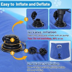 Upgraded Tear-Resistant Dog Pool Float – 25″ x 41″ Stable Support Inflatable …