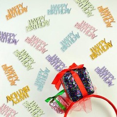 Multi-color Birthday Confetti Happy Birthday Party Table Decorations Cute Let…