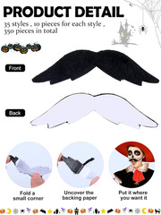 175 Pcs Fake Mustaches Bulk for Kids Stick on Mustache Kids Beard Self Adhesive