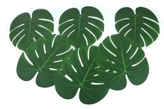 Hopeak Artificial Palm Leaves 24 Pieces 11.4»x 13.4» (24 Pieces), Green