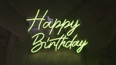  Happy Birthday Multicoloured Led Neon Sign for Sale *See Description*