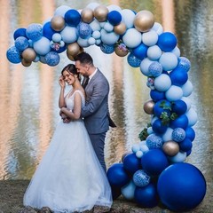 Royal Blue Balloons 12 inch, 50 Pack Royal Blue Latex Party Balloons Helium Q…