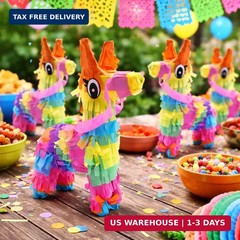 4E’s Novelty 6 Pieces Mini Pinata 4×7″ – Fiesta Party Decorations, Mexican Cinco
