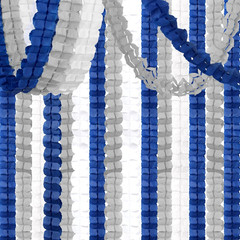 Navy-Blue White-Silver Party-Decorations Streamers Garland – 12Pcs Royal Graduat
