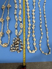 4 Hawaiian Sea Shell Lei Luau Tiki Beach Costume Party Wedding Necklace