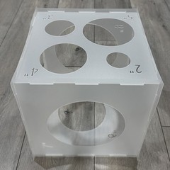 Balloon Sizer Box 2-10 Inch Collapsible Plastic Cube Template