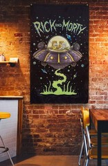 Calhoun Rick and Morty Indoor Wall Banner (30″ by 50″) (Space Cruiser)