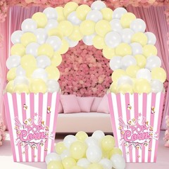 2 Pack Giant Popcorn Prop Cardboard Stand up with Balloons Movie 3D Popcorn B…