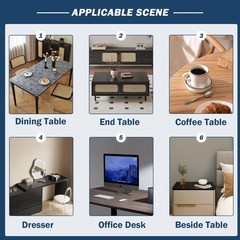 OstepDecor Floral Table Protector 16 x 60 Inch 1.5mm Plastic Waterproof Desk Cov