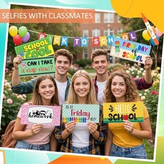24 Unique Back to School Photo Booth Props – Double-Sided, Waterproof & Fun!