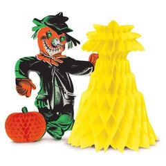 Halloween Scarecrow Tissue Paper Centerpiece Classic Vintage Style by Beistle