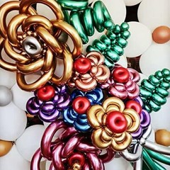 PartyWoo Metallic Twisting Balloons, 50 pcs Long Balloons 260Q Modelling