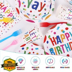 Miucat Rainbow Dots Party Set 156pc