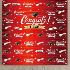 70.9×70.9″ Class of 2026 Graduation Backdrop Congrats Grad Party Decoration