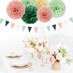 Sage-Olive Green Pink-Beige Boho Party Decorations -23Pcs Rustic Neutral Wedding