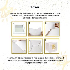 All-In-One Engagement Party Decorations: 248-Piece Gold & White Celebration Set