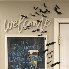 Halloween Bat Wall Decorations 3D PVC Bats Stickers Scary Party Props