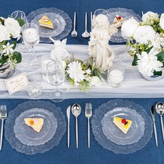 U-QE 60 Pieces Clear Plastic Plates for Party – Disposable & Reusable – Reef …