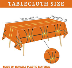 4 Pieces Basketball Tablecloth – Basketball Birthday Party Decorations Basketbal