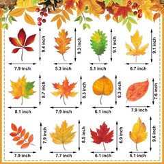 30 PCS Fall Leaves Hanging Swirls Thanksgiving Maple Leaf Ceiling Decorations