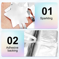 3 Pack Party Backdrop Decoration,Star Streamer Foil Fringe Curtain,Silver