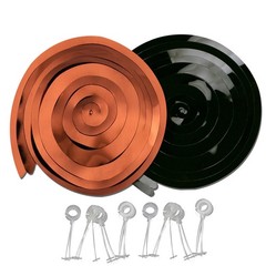 24 Pack Orange Black Hanging Swirl Decorations Plastic Streamers Foil Swirls