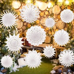 Epakh 18 Pcs Large Paper Snowflakes Hanging Winter Decoration 3D Paper