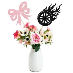 12 PCS Burnouts Or Bows Centerpiece Sticks Gender Reveal Table Flower Decor