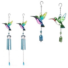 1Pcs Windchimes Peaceful Memorial Wind Chimes Metal Glass-painted Tube Durable