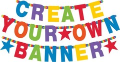 84-Piece DIY Letter Banner Multicolor One Size