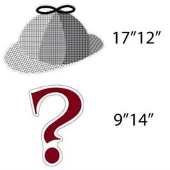 Murder Mystery Pathway Marker Yard Decorations 10 piece set