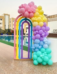 Pastel Rainbow Balloons Arch Garland Kit, Macaron Assorted Color Balloon Arch…