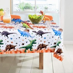 1PCS Dinosaur Tablecloth – Dinosaur Birthday Decorations Three Rex Party Tabl…