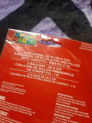 2x Super Mario Bros LATEX BALLOONS W/ Confetti Inside Of Ballons – Brand New