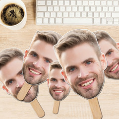 Personalized Face on a Stick, Big Head Cutouts, Funny Bachelorette Decorations