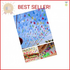 Multicolor Nylon Pennant Flags, 263Ft Durable Banner Rope, 200-300Pcs for Events