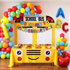 248 Pcs Back to Decoration Kit Rainbow Abc Balloon Garland Arch Welcome to Ki…