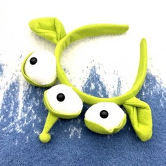CHAOYUN 1PCS Green Toy Story Alien Headband Stretchy Plushy Three-eyed Headba…