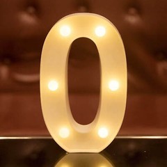 LED Light Up Number Sign Warm White, Battery Operated Birthday Hen Party Decor